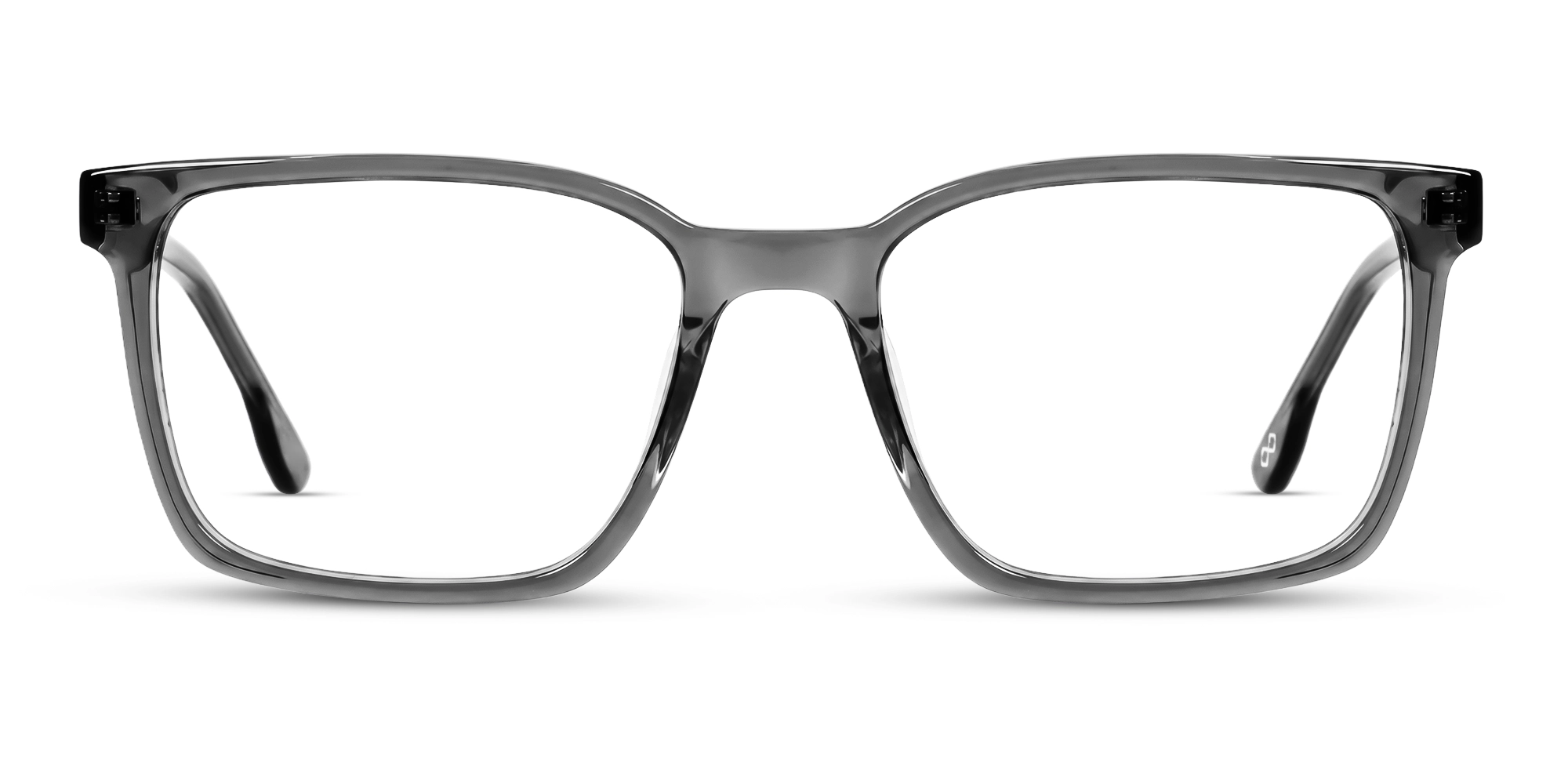 Crystal Charcoal Grey Square Full-Rim Acetate Glasses-1